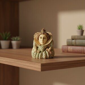 Vintage Queen Elizabeth I Pot Bellies Collectible Figurine 2" x 1.5" x 2.75" Res